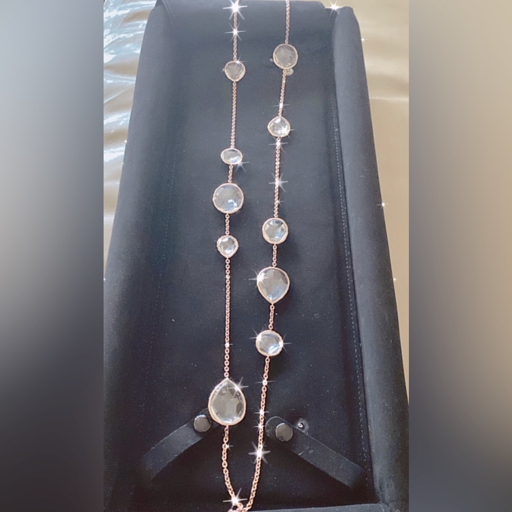 Ippolita Rock Candy Rose Gold and Clear Quartz Necklace